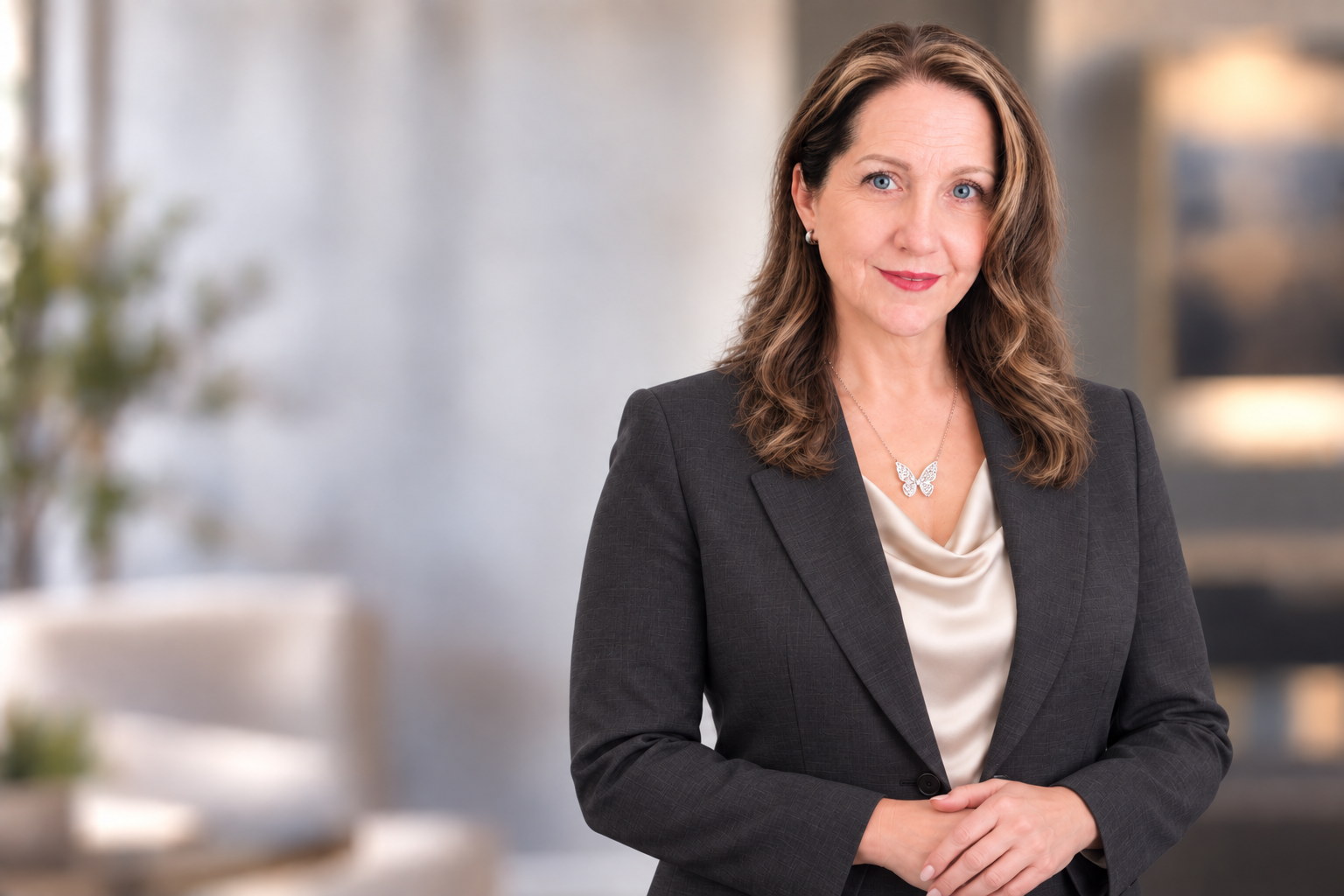 Lexi Gilbert, founder of OptimizHer, in a welcoming leadership portrait
