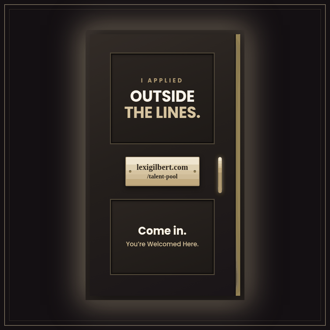 I applied outside the lines. Badge for the OptimizHer&trade; talent pool.